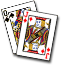 Queen of Spades and Jack of Diamonds Score The Besigue, also spelled Bezigue or Bezique, in the classic card Game Besigue