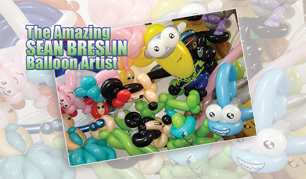 Sean Breslin, Balloon Artist, Business Card Front